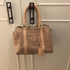Pink fendi satchel bag